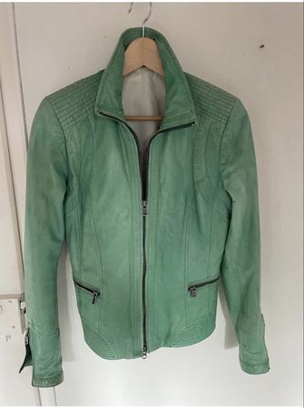 GRÜNE LEDERJACKE GRÖSSE M
