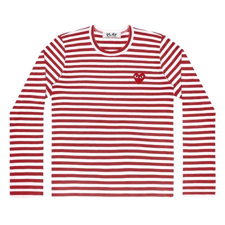 Comme des Garçons PLAY-Herren-Rot/Weiss Medium