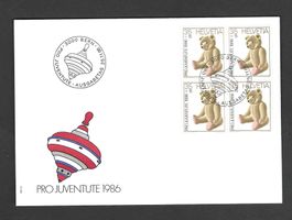 FDC Pro Juventute Viererblock 19