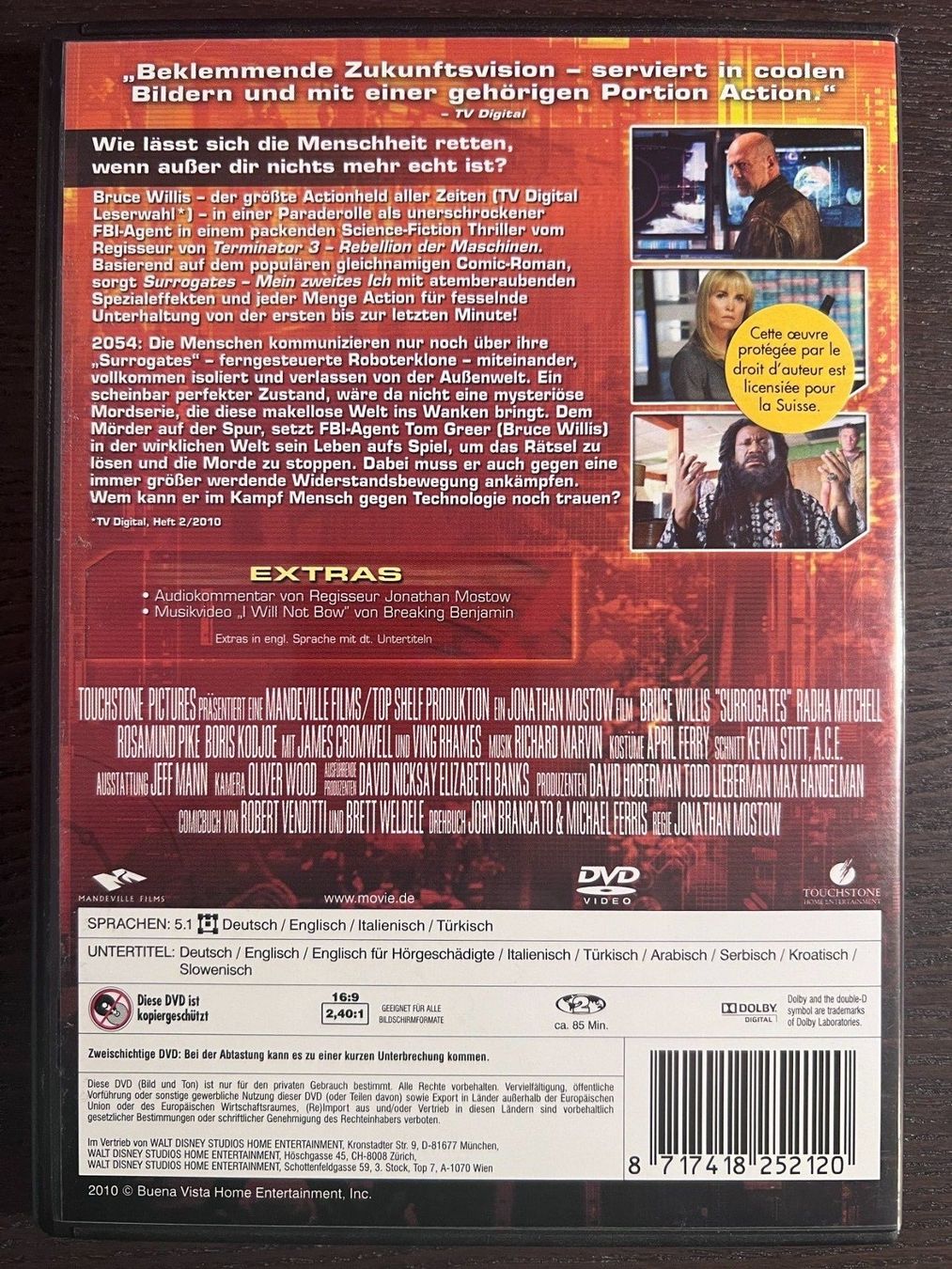 Tutti i DVDs: Surrogates - Mein zweites ich – Usato da Zürich venduto da FilmFreunde 1
