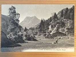 Antike Postkarte FRANCE Le Châtelard et les Aiguilles Rouges