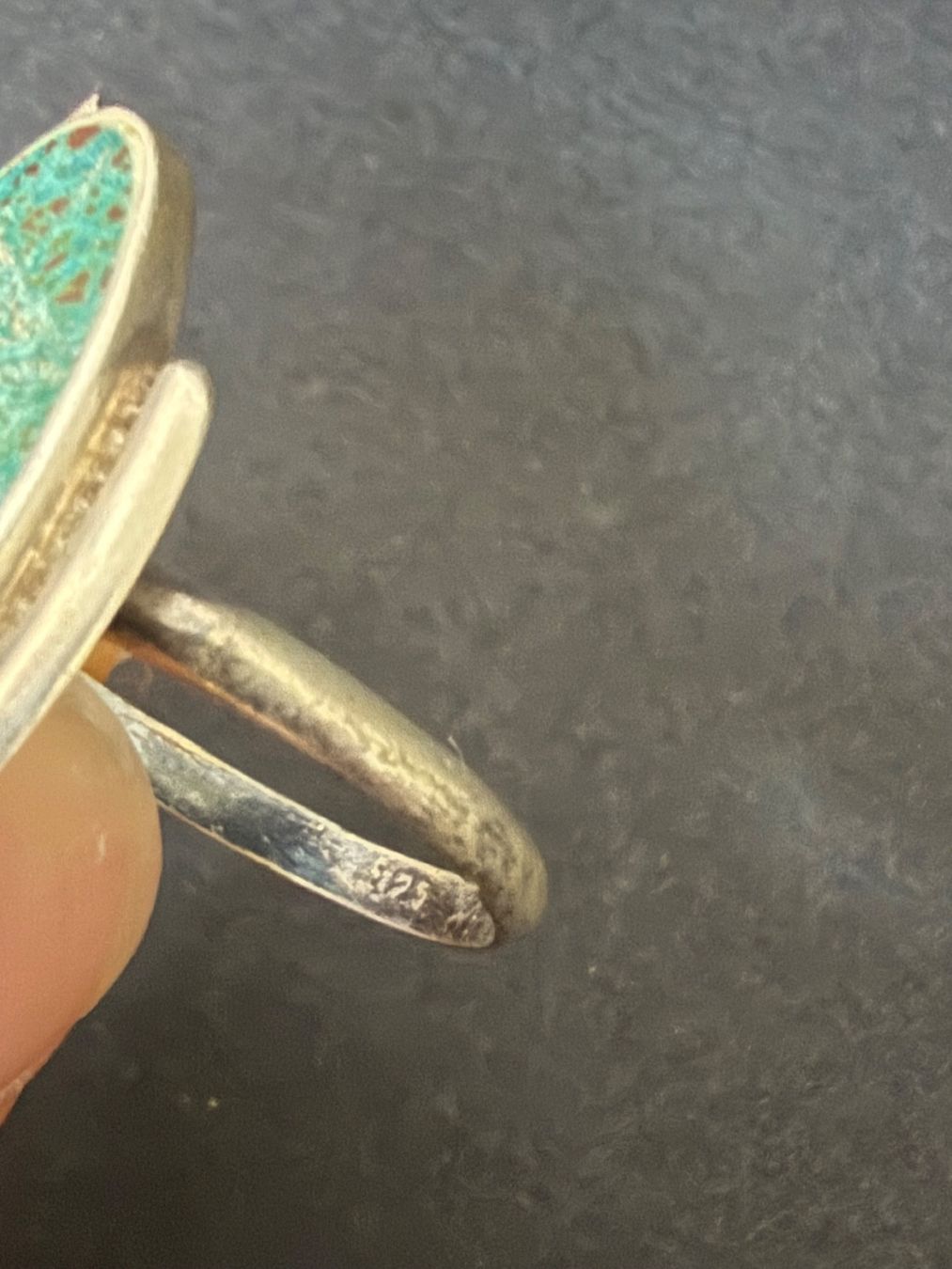 Anelli: Silber Ring mit Azurith 925 – Usato da Spiegel b. Bern venduto da Rogger72 7