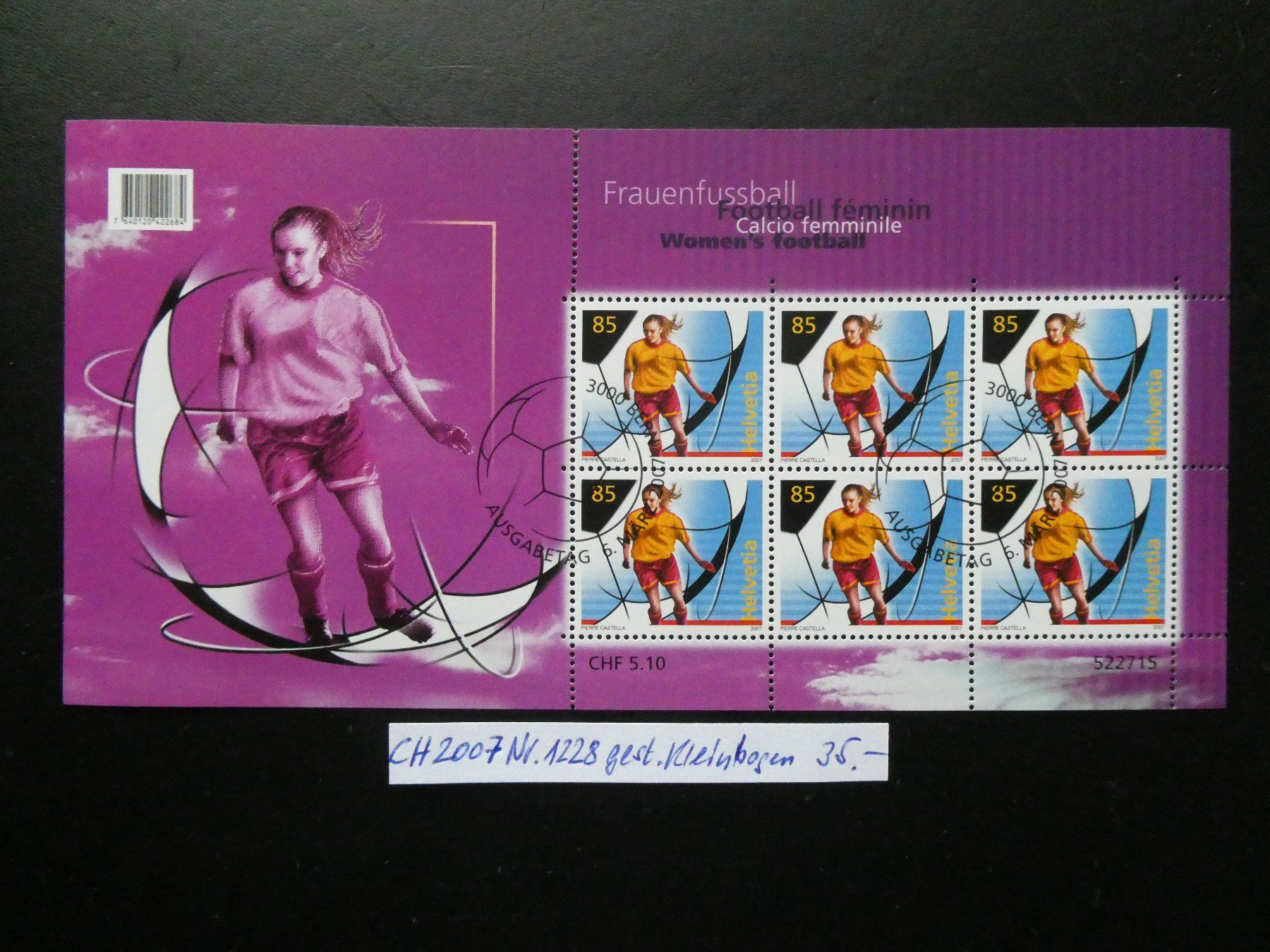 Tutti i francobolli: CH 2007 Nr. 1228 gestempelter Kleinbogen – Usato da Lausen venduto da Herbamare01
