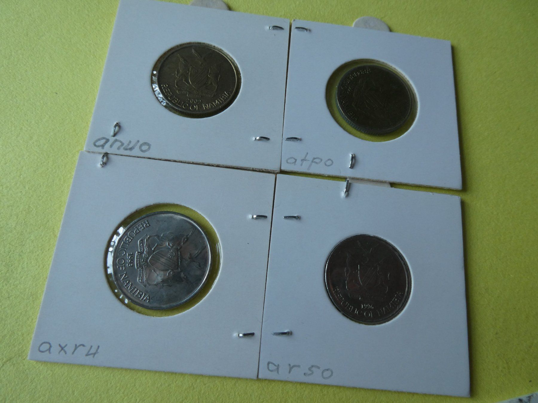Tutti le monete: Namibia 1993-2002,   4 alte Münzen – Usato da Hinterforst venduto da Rohusri 1