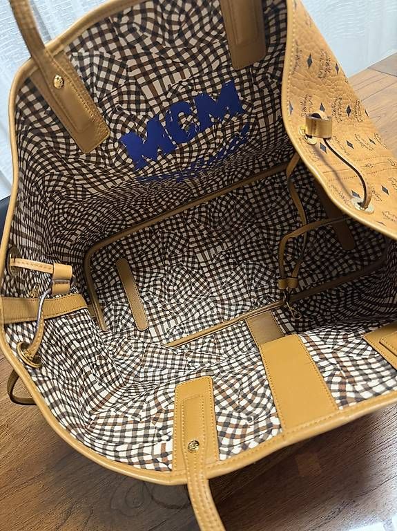 Borse da donna: MCM Shopper Project Visetos Shopper Large - cognac – Usato da Dagmersellen venduto da sad_v68w 1