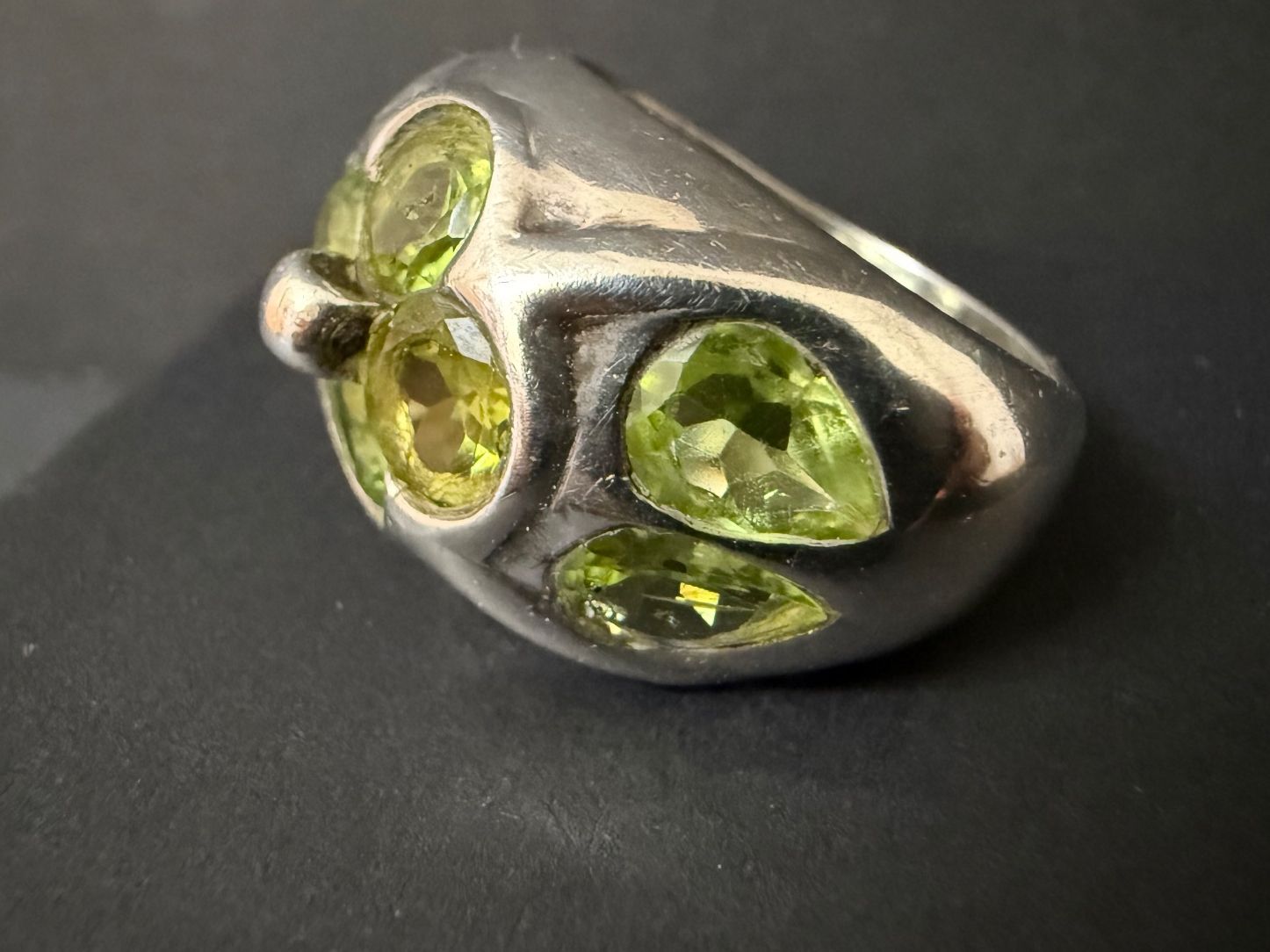 Anelli: Silber Ring mit Peridot 800 – Usato da Spiegel b. Bern venduto da Rogger72 1