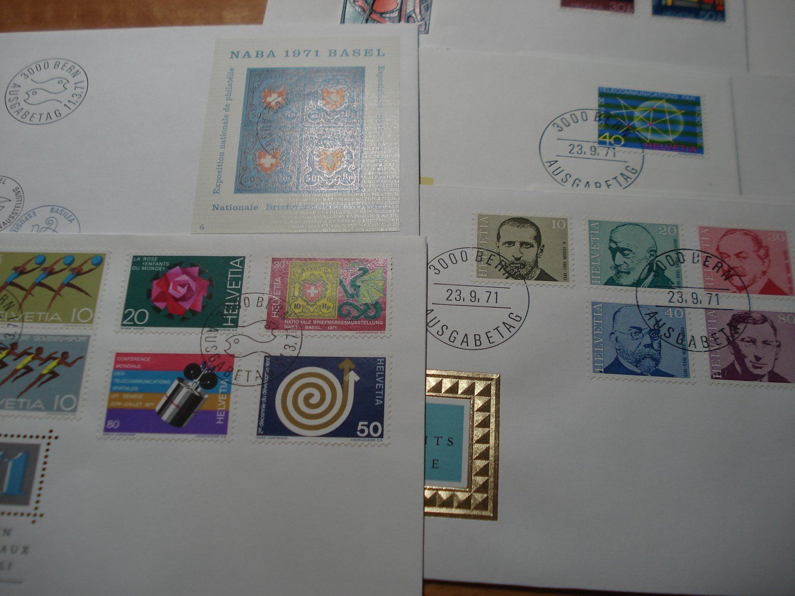 Alle Briefmarken: Set 1971, FDC 8 Belege – Gebraucht aus Niederwil AG von morostahu