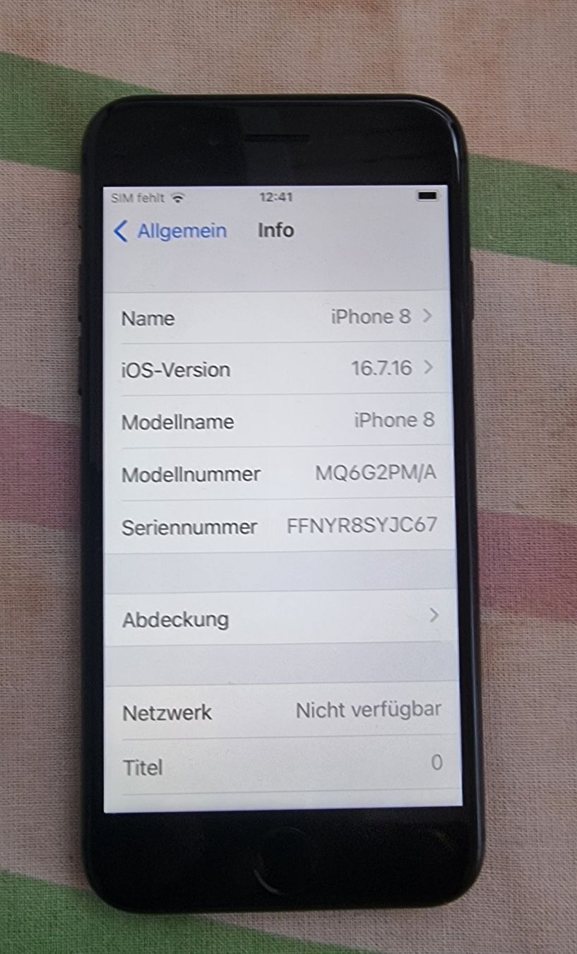 Apple Handys / Smartphones: iPhone 8 schwarz Sehr guter Zustand – Gebraucht aus Oberburg von Audi-Q5 2
