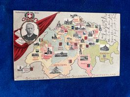 Alte Postkarte Schweiz Bundespräsident Schulthess 1914-1915