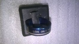RING EDELSTHAL,,DUNCKELBLAU,,,LOVE ONLY U