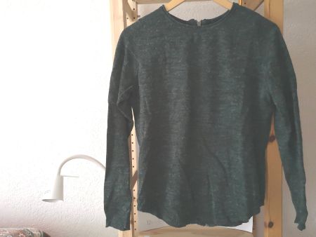 VERO MODA schöner Pulli mit Reissverschluss Gr. S tannengrün