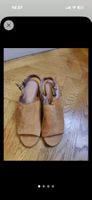 Sorel chic suede leather slingback shoes heels 40
