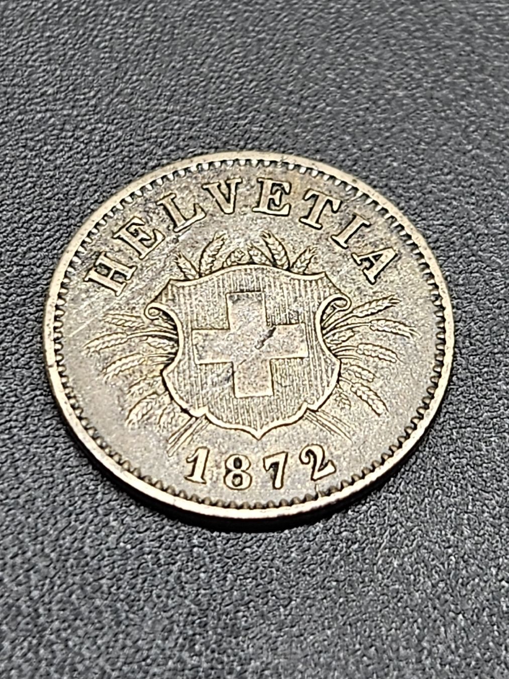Tutti le monete: 5 Rappen 1872 – Usato da Pfäffikon ZH venduto da Melibol