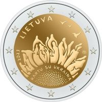 Lithuania - 2 Euro (Together with Ukraine) 2023 UNC