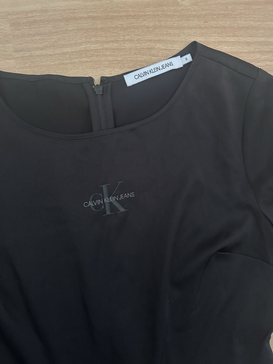 Calvin Klein Vestiti: Schwarzes Calvin Klein Kleid, Langarm, Grösse S – Usato da Schliern b. Köniz venduto da Zeus31 3