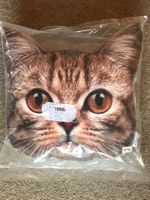 Kissen Zierkissen KATZENKOPF MIT OHREN 35 x 35 cm NEU OVP