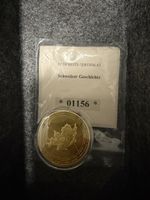 Schweizer Geschichte Gedenkmünze Gold plated mit Zertifikat