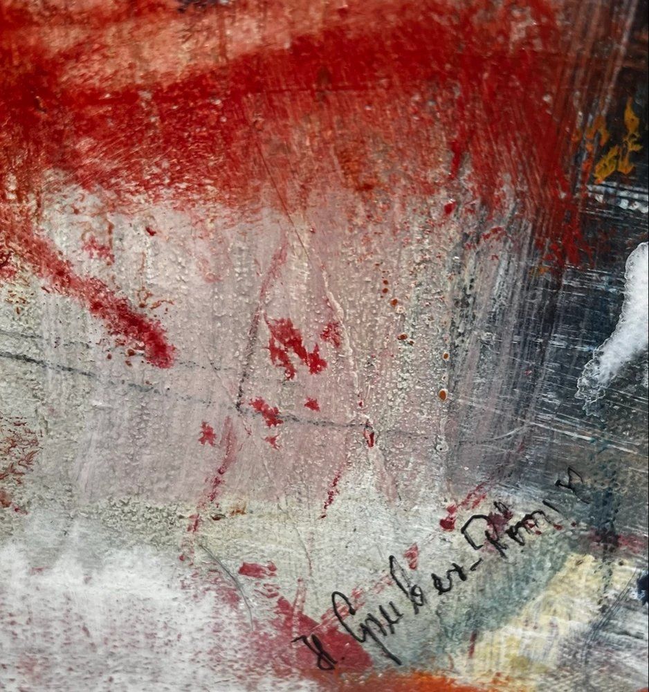 Gemälde: << rote Blume >> – Gebraucht aus Hinwil von Grossformat 1