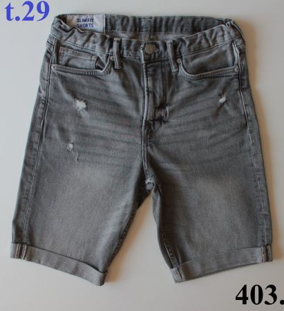 Short en jean gris H&M t. 29  (taille ajustable)
