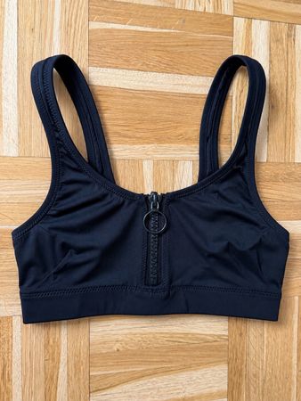 Brassière de sport noire fermeture éclair état neuf 