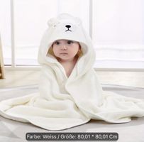 Bademantel Baby Bär Weiss Grösse 80x80 Cm Neu