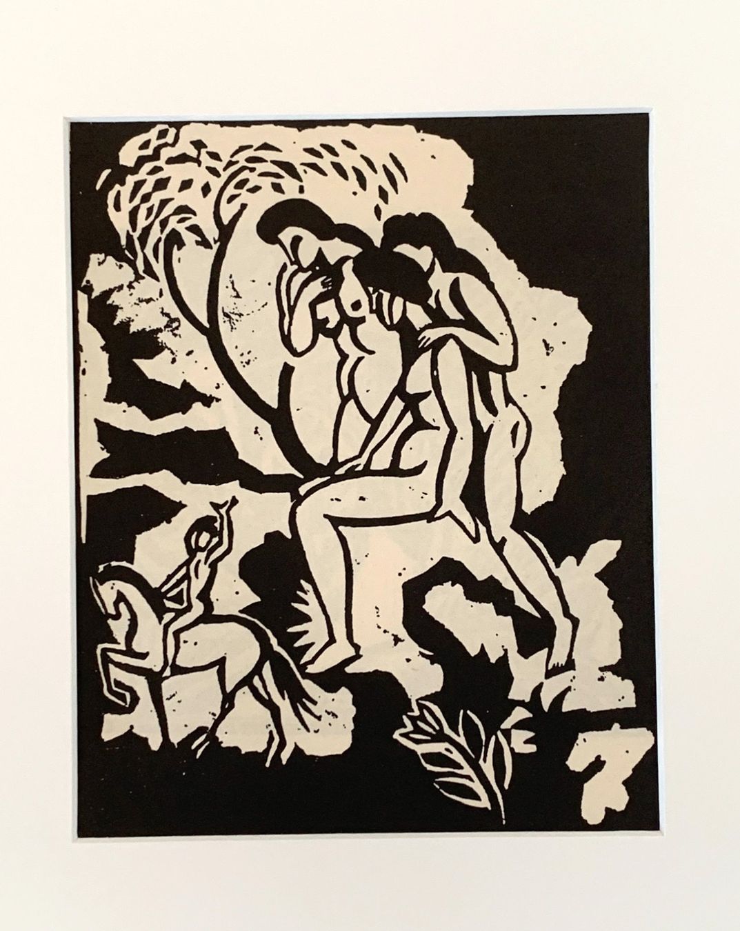 Xilografie: August Macke  "Abschied"   Holzschnitt – Usato da Nennigkofen venduto da babag 2