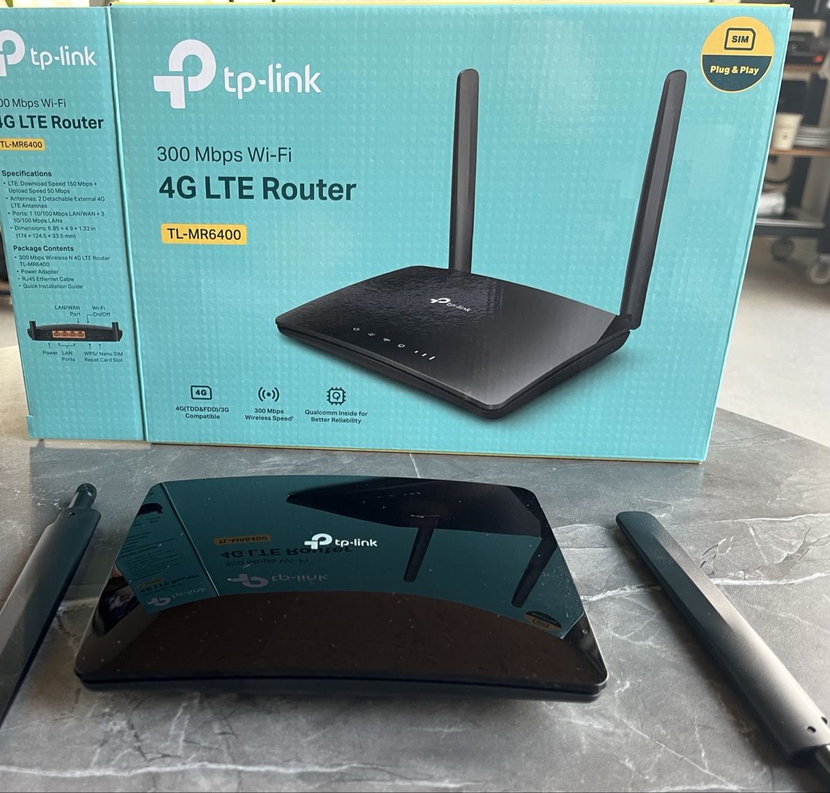TP-Link TL-MR6400, LTE (4G) router, rozbalené