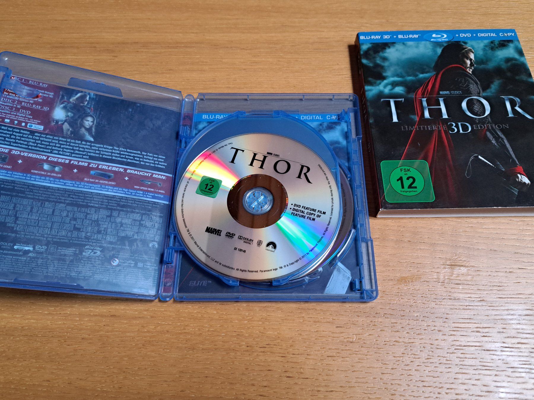 Tutti i DVDs: Bluray Marvel THOR, 3-Disc Edition mit BR 3D, BR und DVD – Nuovo (secondo la descrizione) da Unterseen venduto da Kanica 6