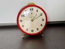 Mechanischer alter Wecker Kienzle Duo Rot funktionstüchtig