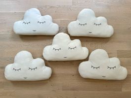 5 herzige Wolken-Kissen / Deko