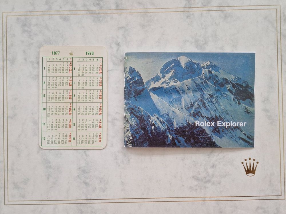 Rolex Explorer Booklet 70er mit Kalender 1016 1655  Kaufen auf Ricardo