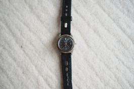 Cronel Automatic Damenuhr, blaues Zifferblatt, Goldlünette