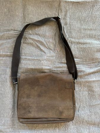 Strellson Leder Messenger Tasche Braun gebraucht