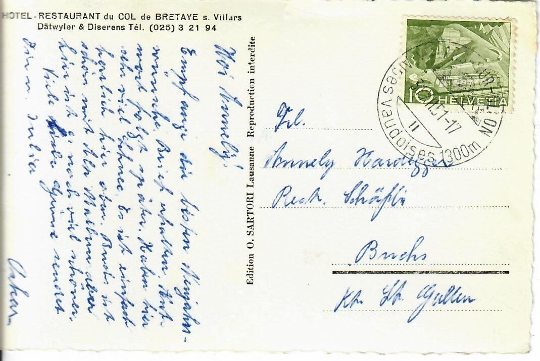 Cartoline postali: Bretaye  1951 – Usato da Hochdorf venduto da Ziegel-16 1
