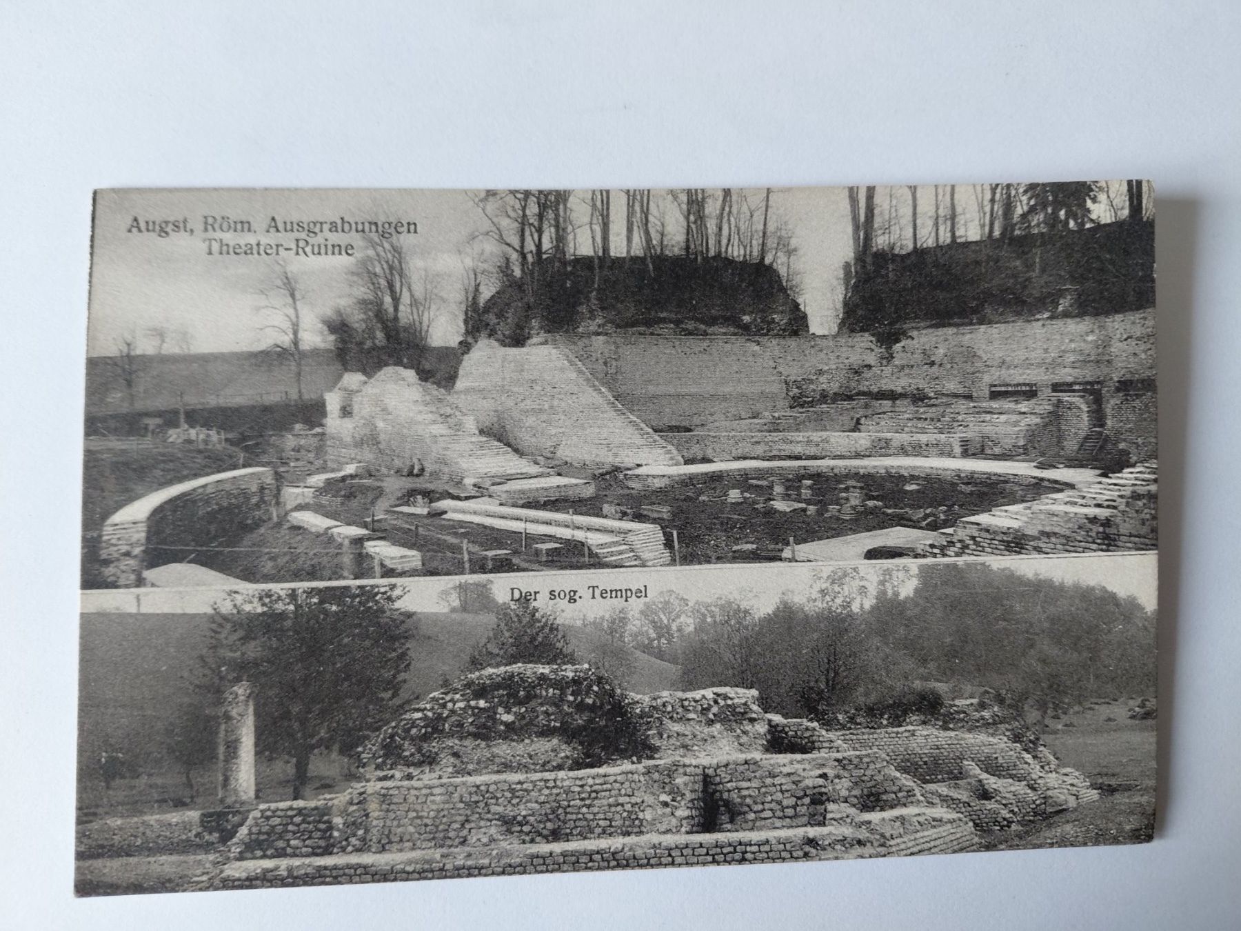 Ansichtskarten: Alte Ansichtskarte Ausgrabungen, Römer Tempel, Augst – Gebraucht aus Wattwil von yburgler