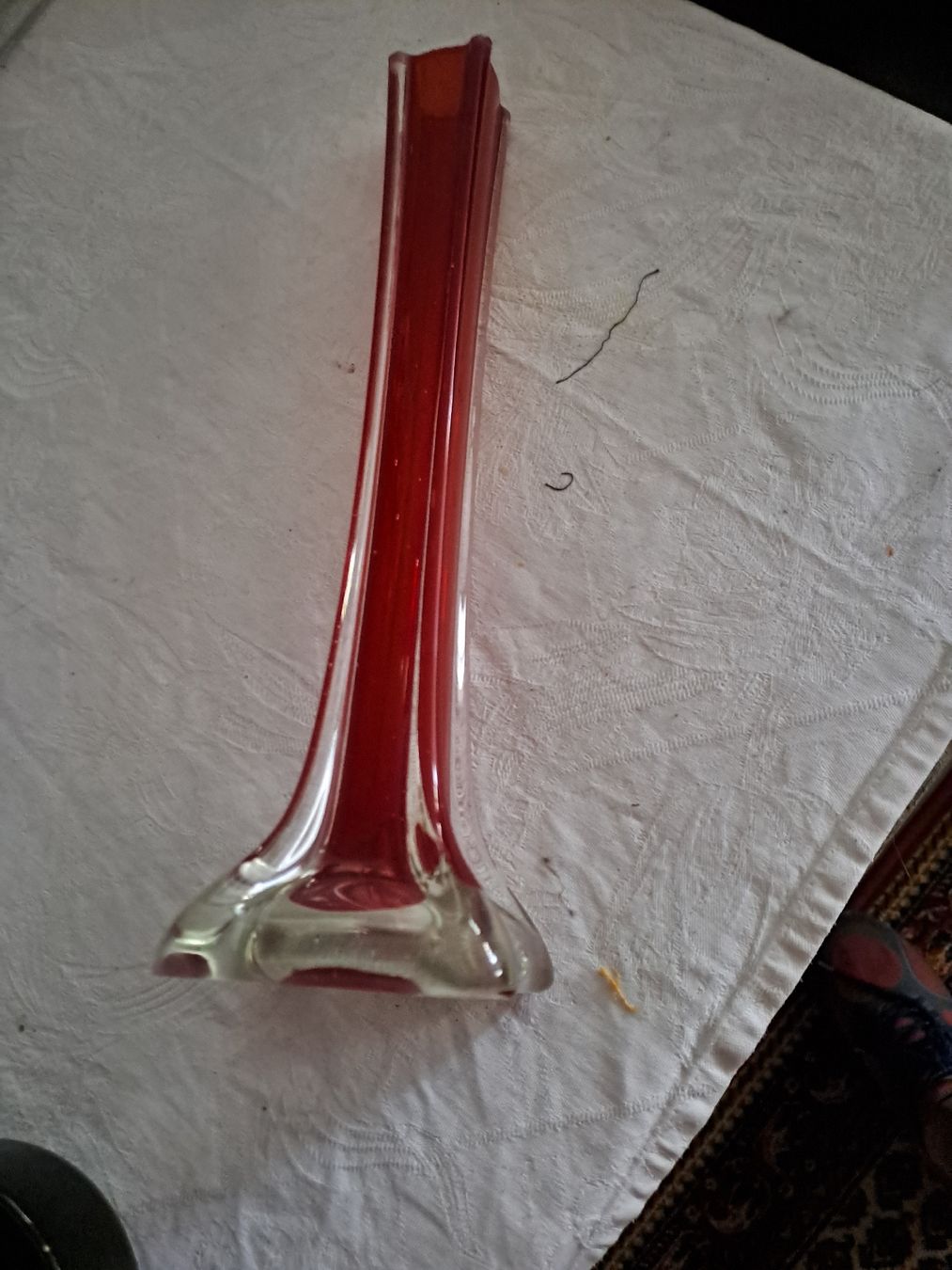 Vasi & Recipienti: Vase rot Glas Glasvase schmal – Usato da Zürich venduto da Schoebi19 4