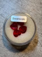 Swarovski Kristallherzen Rot – 4 Stück