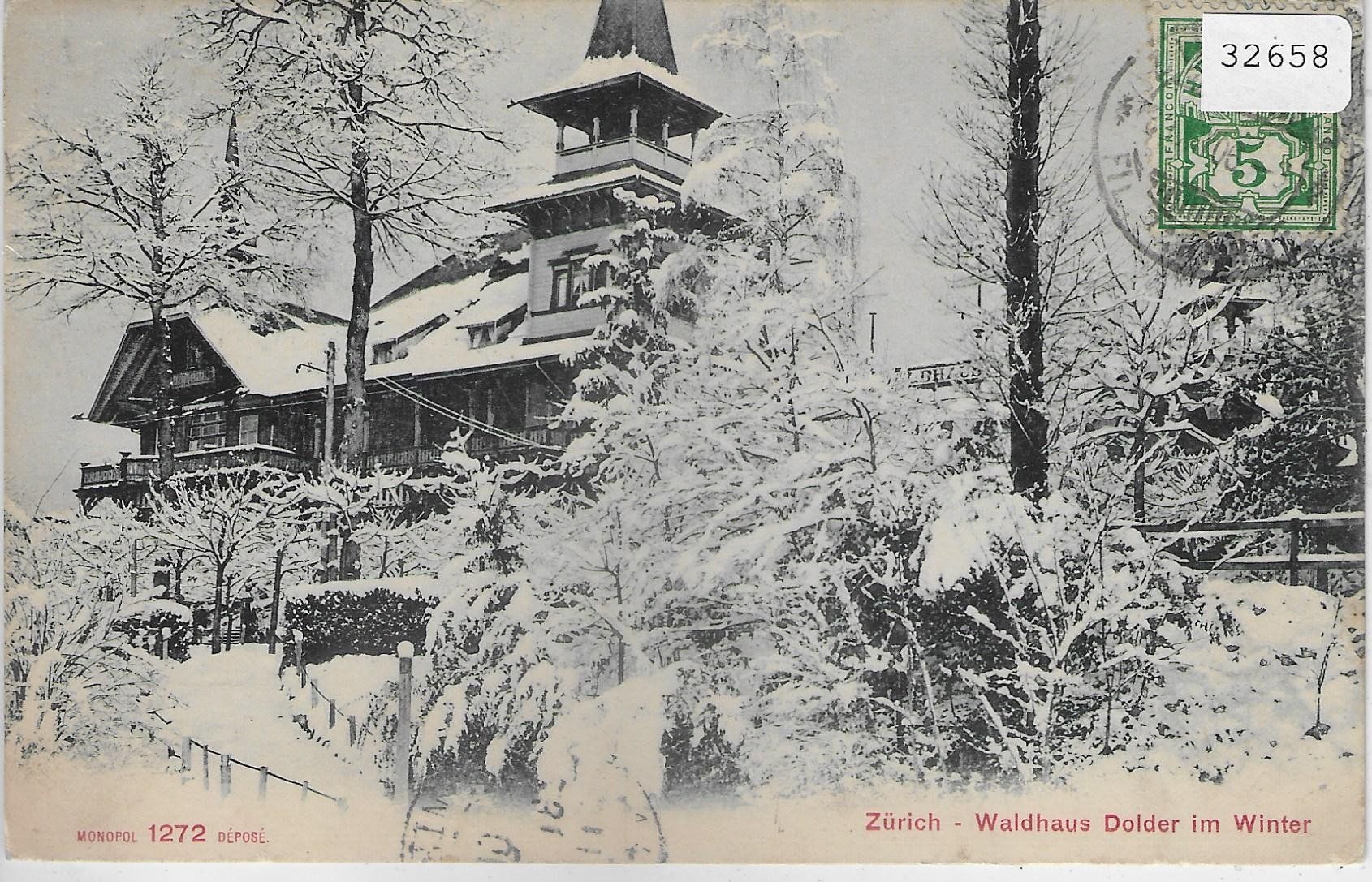 Cartoline postali: Zürich - Waldhaus Dolder im Winter – Usato da Ettingen venduto da Kartenplanet