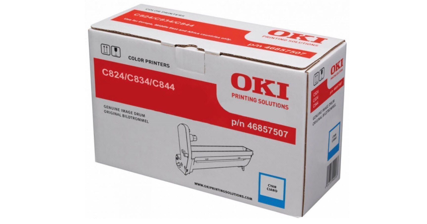 Oki Cartucce per stampanti & toner: Original OKI C824, C834, C844 cyan Drum, 46857507 – Nuovo e nell'imballaggio originale da Glattbrugg venduto da copytron