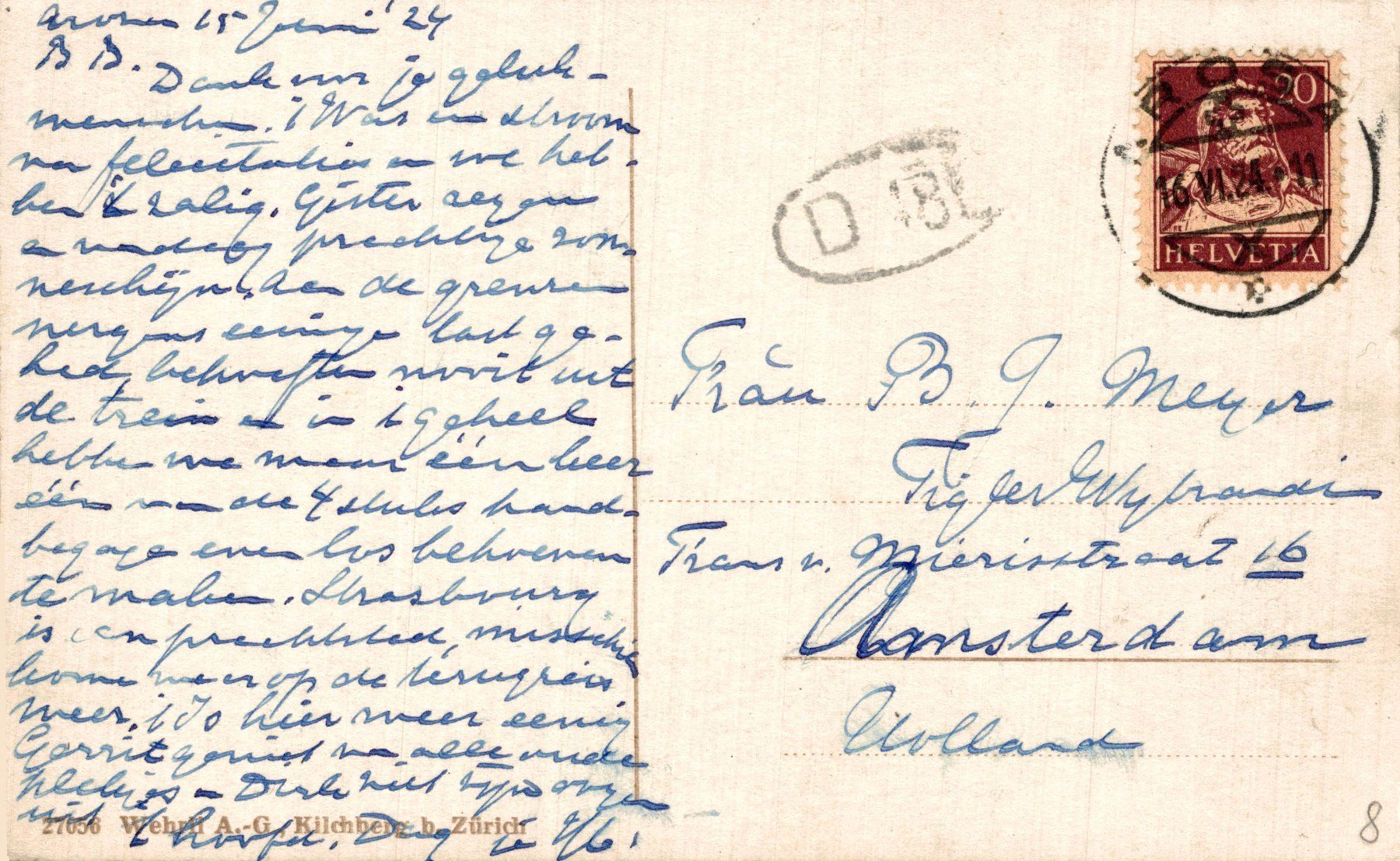 Cartoline postali: Arosa. Bahnhofquartier – Usato da Bronschhofen venduto da Astore 1