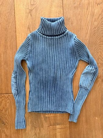 Rollkragenpullover blau Gr. S
