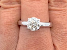 Solitär Brillant 1.01ct Ring CHRIST 14k WG Grösse 54 *S2269