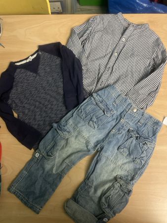 Migros Kleider Set Grösse 92 - Hemd, Hose, Shirt