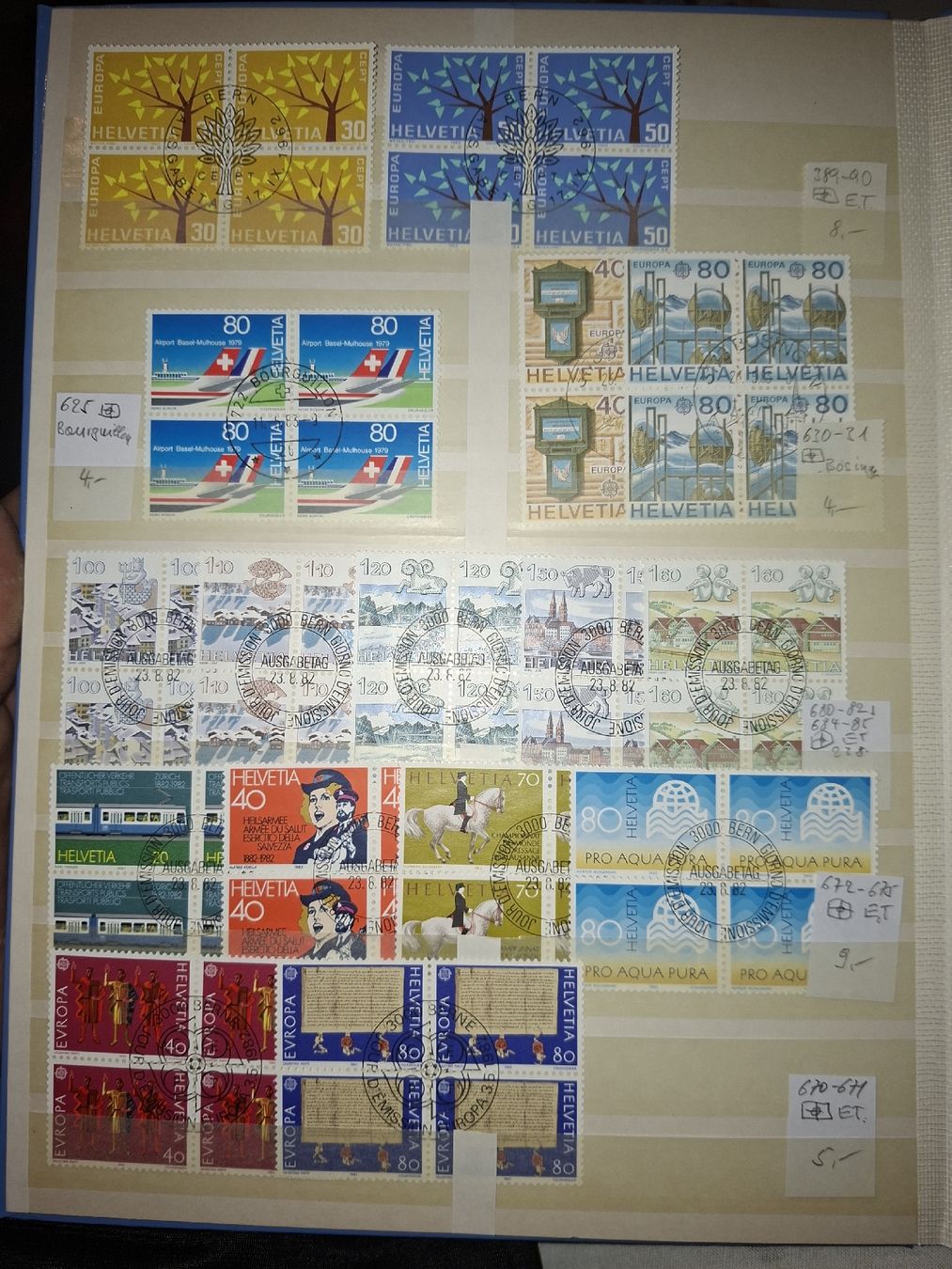 Tous les timbres: Werbemarken / 4 er Blocks / Schweiz  – D'occasion à Balgach par SIMEON27 2