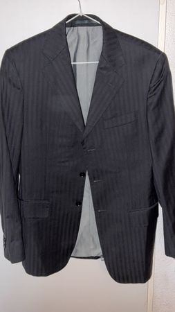 Costume Balthazar rayé noir taille 48 100% laine 40-60