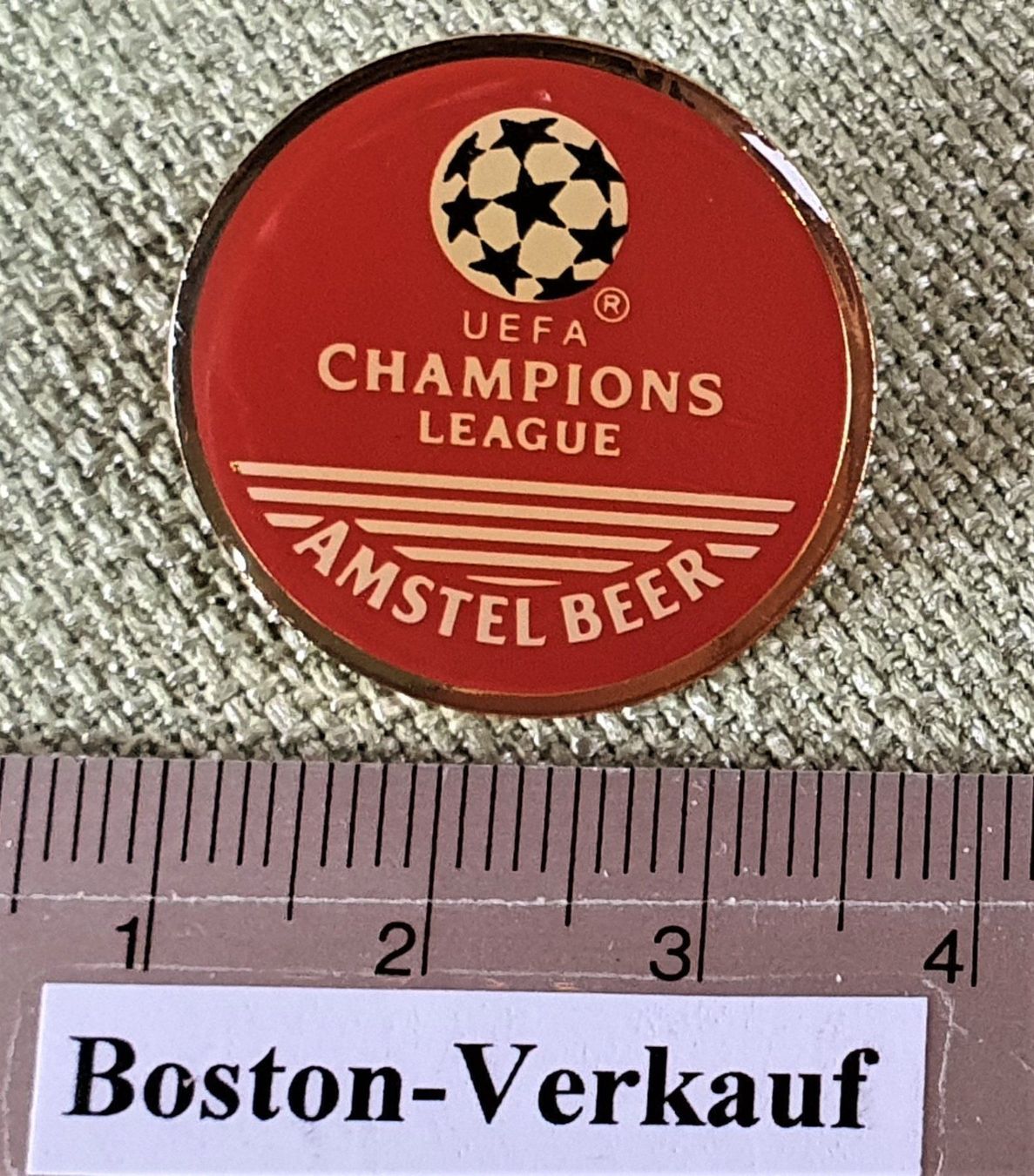 Placchette & Badge: B919 - Pin UEFA Champions League Amstel – Usato da Reinach BL venduto da Boston-Verkauf 1