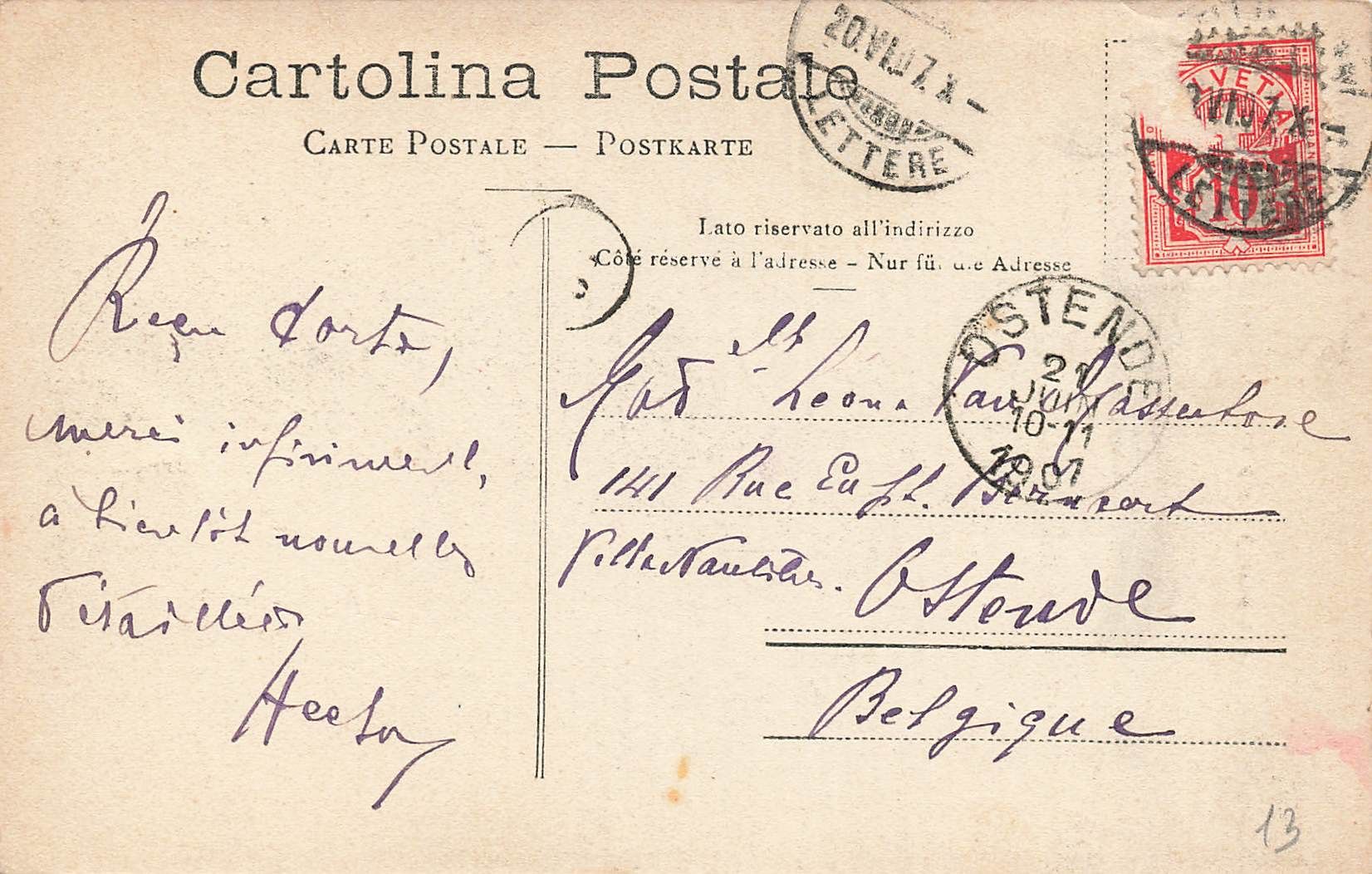 Cartoline postali: Bellinzona piazza cattedrale – Usato da Biasca venduto da Blenio71 1