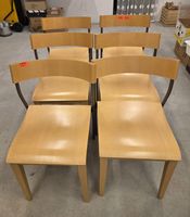 6 Stühle Holz Metall Gestell, gebrauchter Zustand