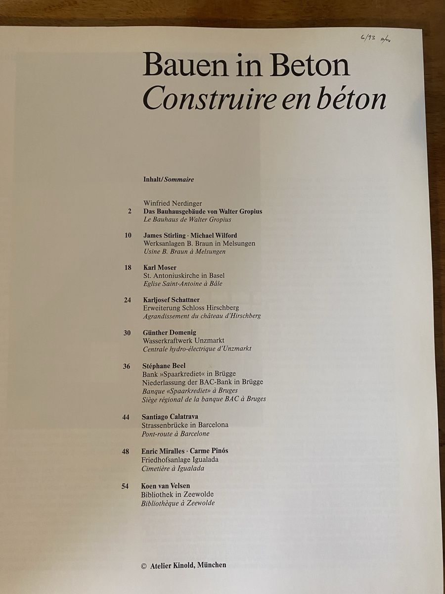 Libri: Bauen in Beton 1992/93 – Usato da Zürich venduto da WWehrle 1
