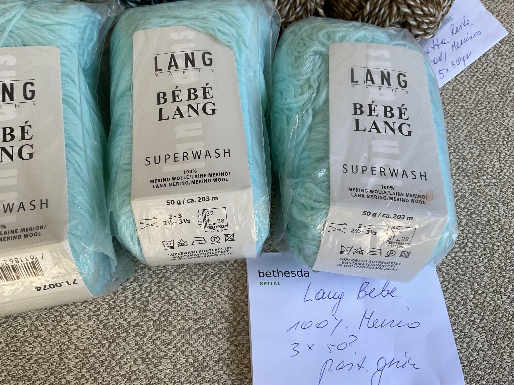 Lana: Bernetta Lang 100% Merino Strickwolle Reste – Nuovo (secondo la descrizione) da Urdorf venduto da alda02 5